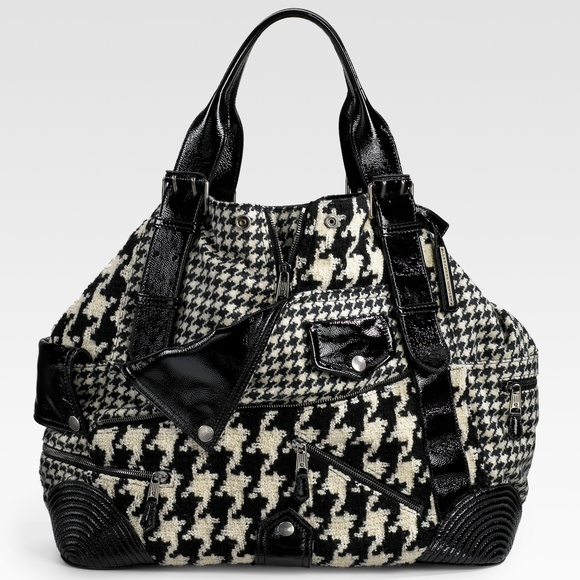 Alexander McQueen Handbags - Alexander McQueen Houndstooth Bag Large Tote NEW